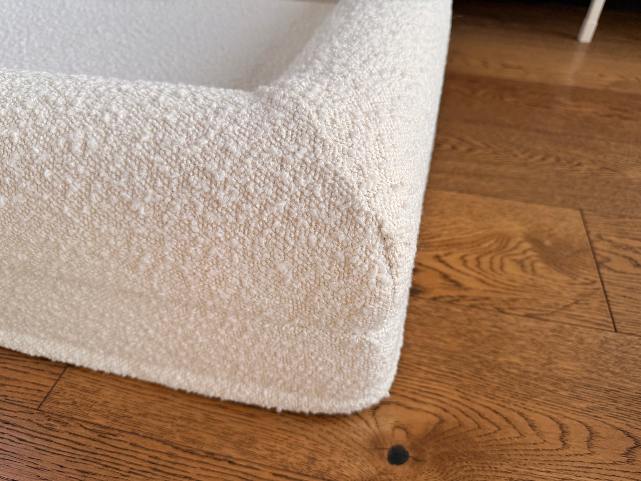 Original photograph of the Chelsea dog bed, taken in home context